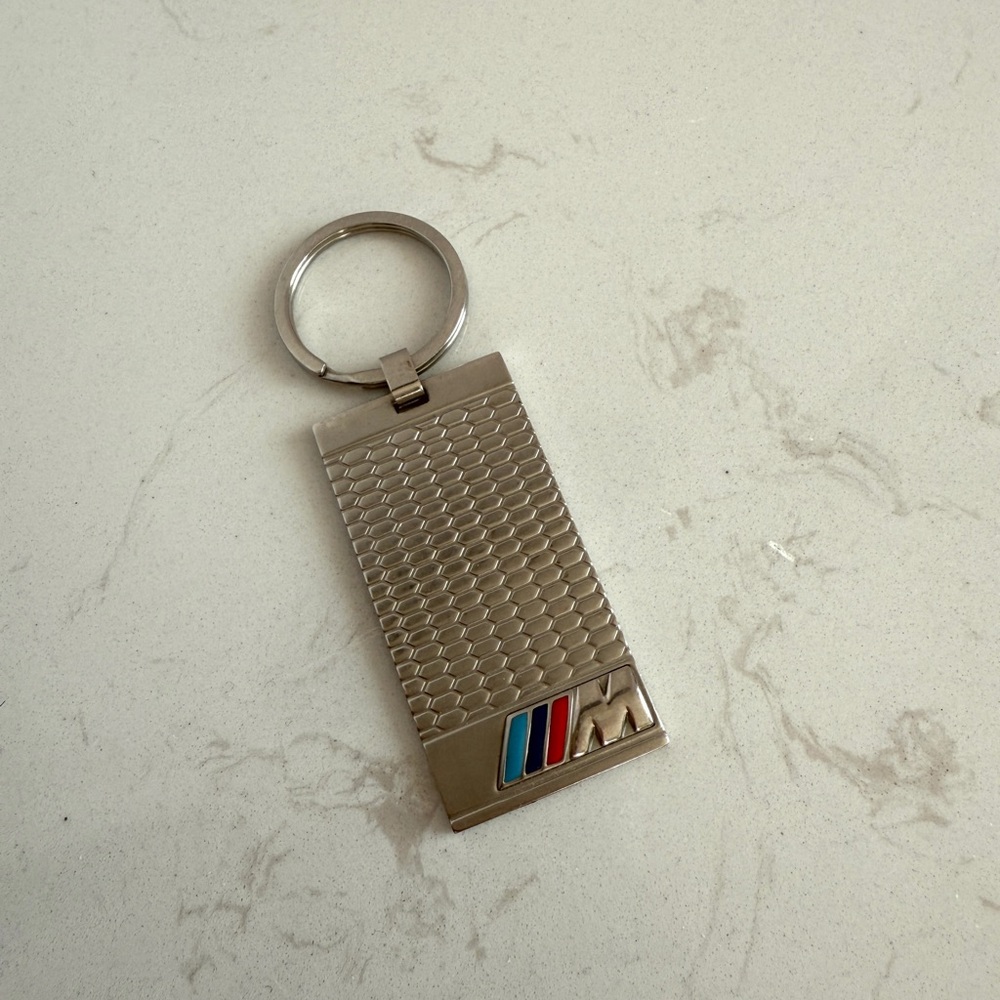 BMW Keychain with Silver and Multicolor Accents